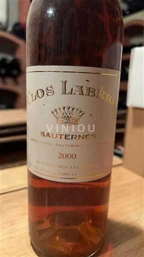 Bordeaux Sauternes Clos Labérine 2000