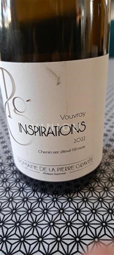 Loiren laakso Vouvray Domaine La Pierre Gravée Inspirations 2022