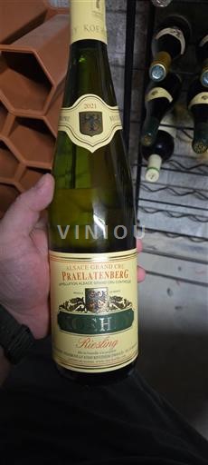 Vin Blanc sec Koehly 2021 France Alsace Riesling AOC Grand Cru
