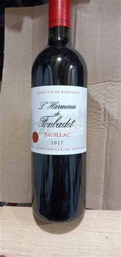 Bordeaux Pauillac L'Harmonie de Fonbadet 2017