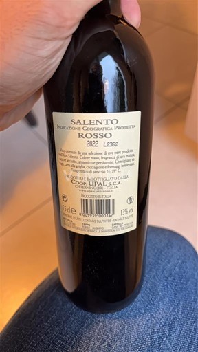 Apulia Susumaniello Salento COOP. UPAL SCA 2022