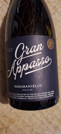 Vini Rouge sec Susumaniello Gran Appasso 2023 Italia Puglia Non specificato DOC