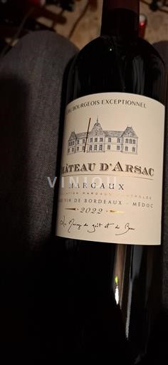 Bordeaux Margaux Château Arsac 2022