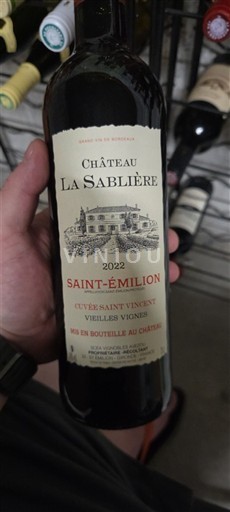 Bordeaux Saint-Émilion Château La Sablière Saint Vincent Vieilles Vignes 2022