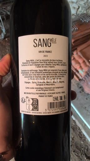 Sudoeste Não especificado Vinovalie - Byrot Sang Mêlé 2023