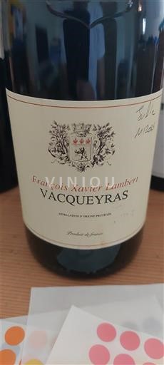 Rhônedalen Vacqueyras François Xavier Lambert 2022