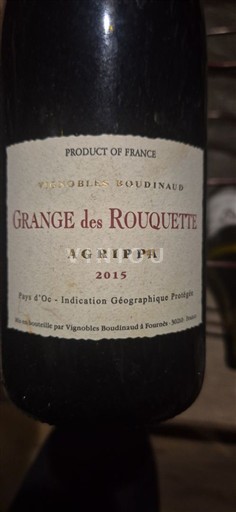Linguadoca e Rossiglione Paese d'Oc Vignobles Boudinaud Agrippa 2015