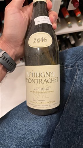 Burgundi Puligny-montrachet Domaine Y. Gacon-Moingeon Les Meix 2016