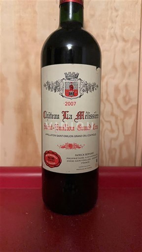 Bordeaux Saint-Émilion Grand Cru Château La Mélissine 2007