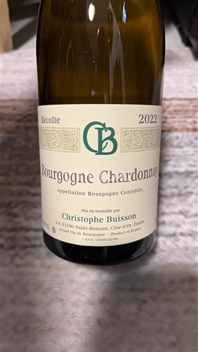 Bourgogne Bourgogne Chardonnay Christophe Buisson 2022