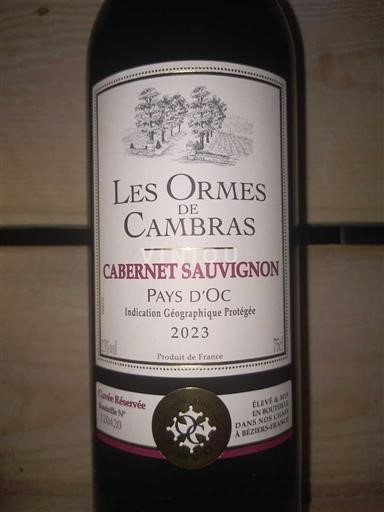 Linguadoca e Rossiglione Paese d'Oc Les Ormes de Cambras Cabernet Sauvignon 2023