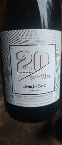 Loiren laakso Vouvray SCEV Franck Cocteaux et Fils 20 sur Vin 2022