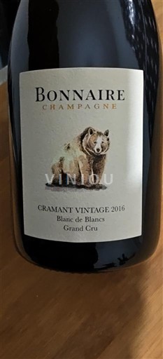 Champagne Grand Cru Bonnaire Cramant Vintage 2016