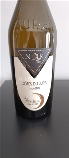 Vinos Blanc sec Noir Terre La Petite Marne 2016 Francia Jura No se traduce. AOC