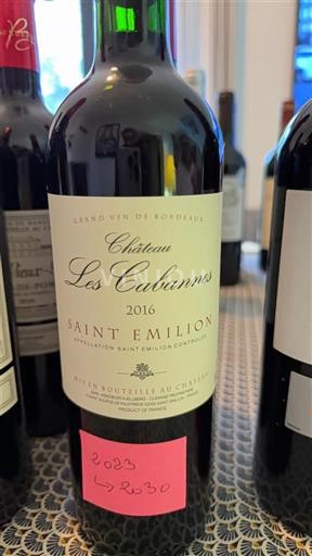 Bordeaux Saint-Émilion Château Les Cabannes 2016