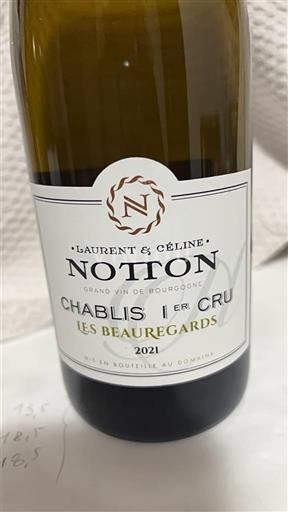 Burgundsko Chablis Premier Cru Laurent & Céline Notton Les Beauregards 2021