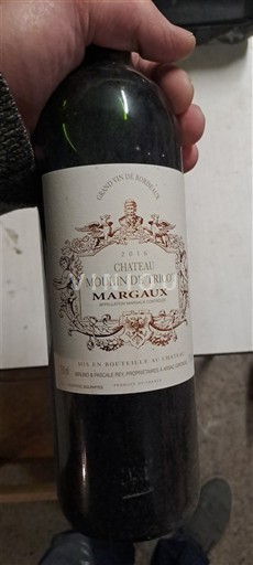 Bordeaux Margaux Château Moulin de Tricot 2016