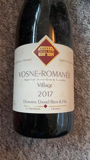 Burgund Vosne-Romanée Domaine Daniel Rion & Fils Village 2017