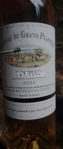 Bordeaux Loupiac Château Grand Plantier 2022