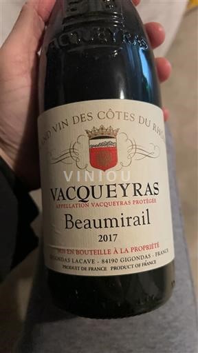 Rhônedalen Vacqueyras Domaine S Grandes Serres Beaumirail 2017