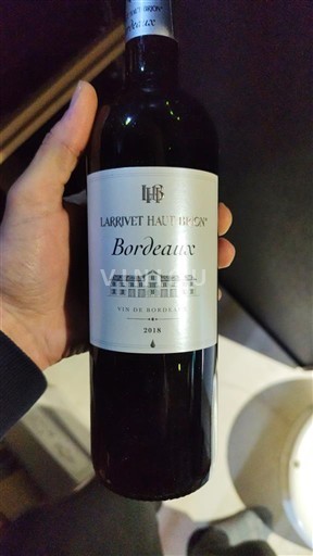 Bordeaux Larrivet Haut-Brion 2018