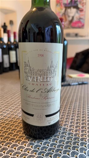 Bordeaux Bordeaux Supérieur Château Clos de l'Abbaye 1998