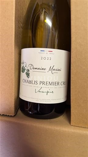 Burgund Chablis Premier Cru Domaine Marini Vaucoupins 2022