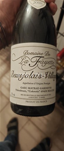 Beaujolais Beaujolais Villages Domaine La Fayette 2018