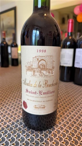 Bordeaux Saint-Émilion Moulin de la Bouchard 1998