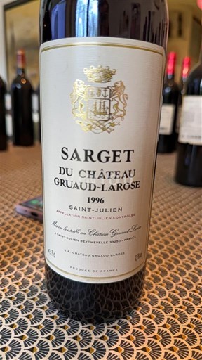 Burdeos Saint-Julien Château Gruaud-Larose Sarget du Château Gruaud-Larose 1996
