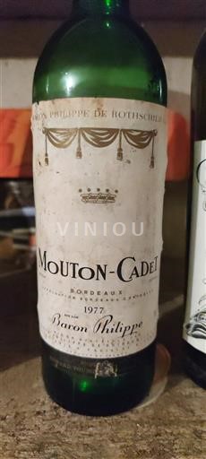 Vinos Rouge sec Mouton-Cadet Baron Philippe de Rothschild 1977 Francia Burdeos Bordeaux AOC
