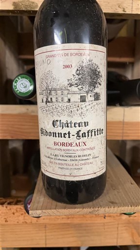 Bordeaux Château Bidonnet-Laffitte 2003