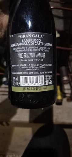 Emilia-Romaña No especificado Chiarli Gran Gala Sin añada