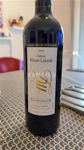 Bordeaux Listrac-Médoc Cru Bourgeois Château Mayne Lalande 2004