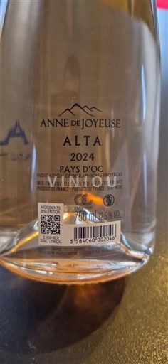 Languedoc e Roussillon Pays d'oc Anne de Joyeuse Alta 2024