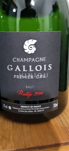 Champanhe Não especificado Premier Cru Champagne Gallois Prestige 2014