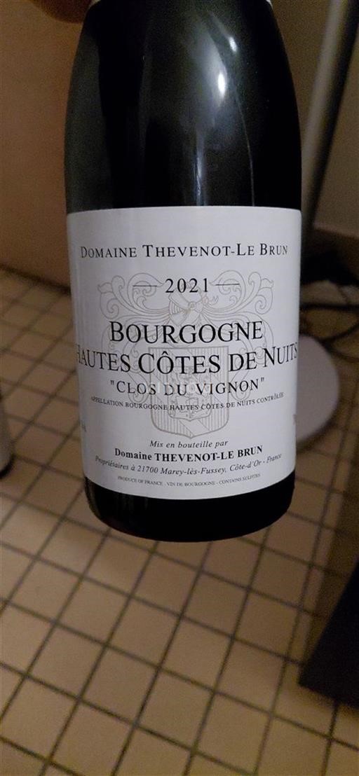 Burgundy Unspecified Domaine Thevenot-Le Brun Clos du Vignon 2021
