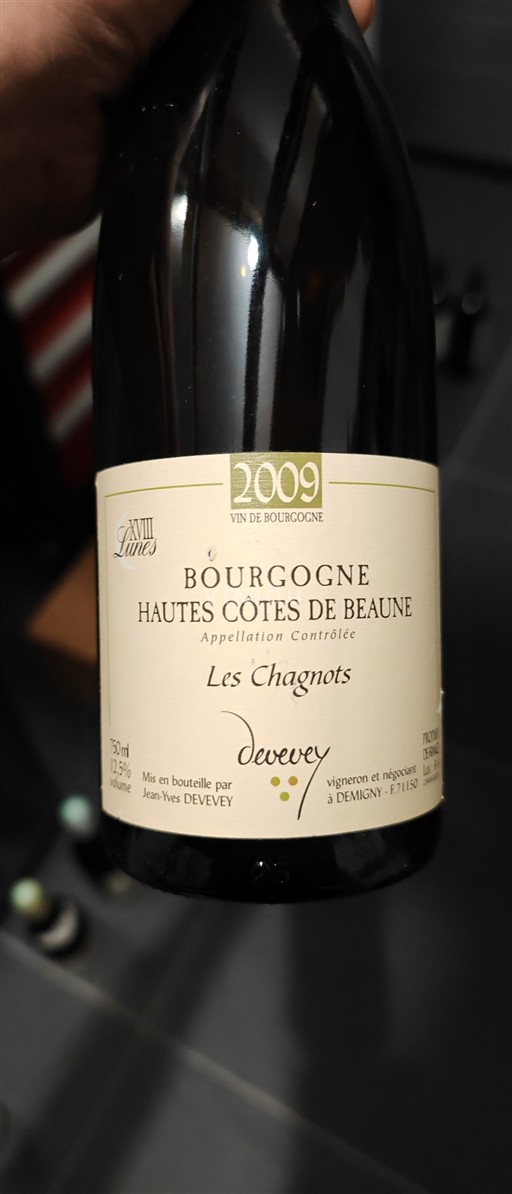 Bourgogne Hautes Côtes de Beaune Grand Cru Devevey Les Chagnots 2009