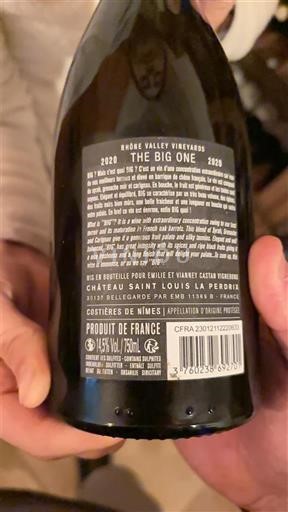 Rhône Valley Costières de Nîmes Château Saint Louis La Perdrix The Big One 2020