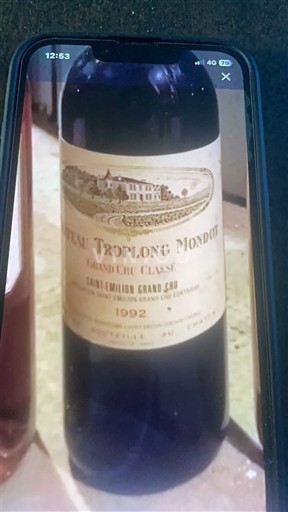 Bordeaux Saint-Émilion Grand Cru Grand Cru Château Troplong Mondot 1992