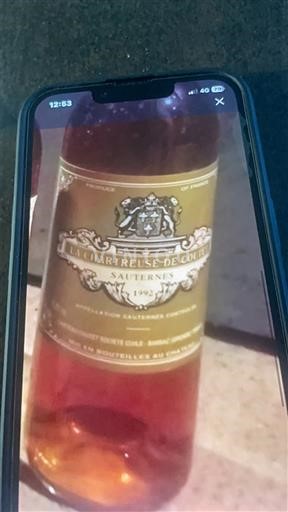 Bordeaux Sauternes La Chartreuse de Coutet 1993