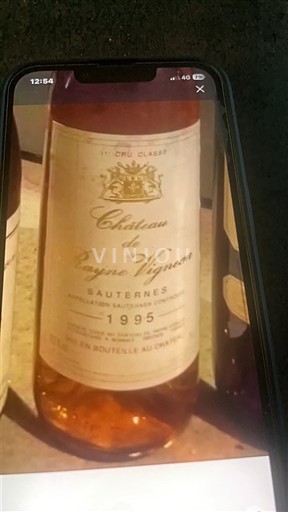 Bordeaux Sauternes Premier Cru Château Rayne Vigneau 1995