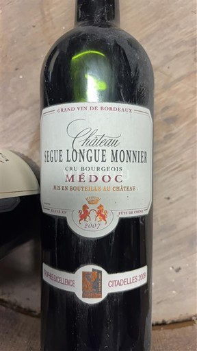 Bordeaux Médoc Cru Bourgeois Château Ségue Longue Monnier 2007