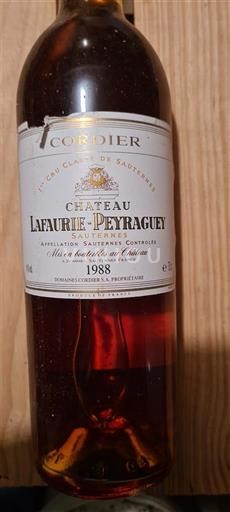 Bordeaux Sauternes Premier Cru Château Lafaurie-Peyraguey 1988