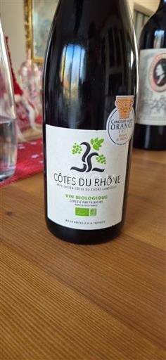 Vin Rouge sec Val Rhodania 2022 France Vallée du Rhône Côtes-du-rhône AOC