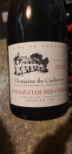 Вина Rouge sec Clos des Chênes Domaine Cerberon 2019 Francuska Burgundija Volnay AOC Premier Cru