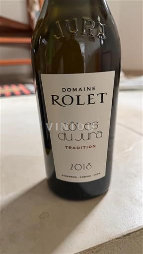 Vinos Blanc sec Tradition Domaine Rolet 2018 Francia Jura No se traduce. AOC