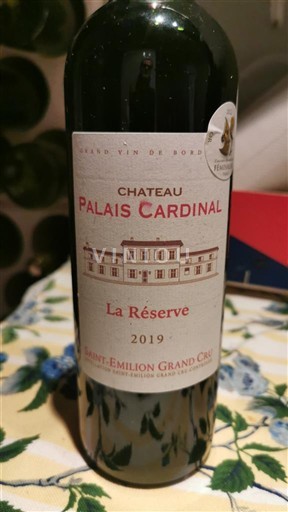 Bordeaux Saint-Émilion Grand Cru Grand Cru Château Palais Cardinal La Réserve 2019