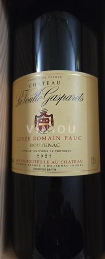 Viinit Rouge sec Cuvée Romain Pauc Château La Voulte-Gasparets 2023 Ranska Languedoc Corbières-boutenac AOC