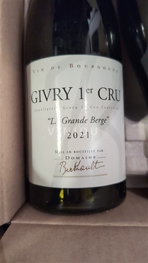 Burgundi Givry Premier Cru Domaine Berthault La Grande Berge 2021